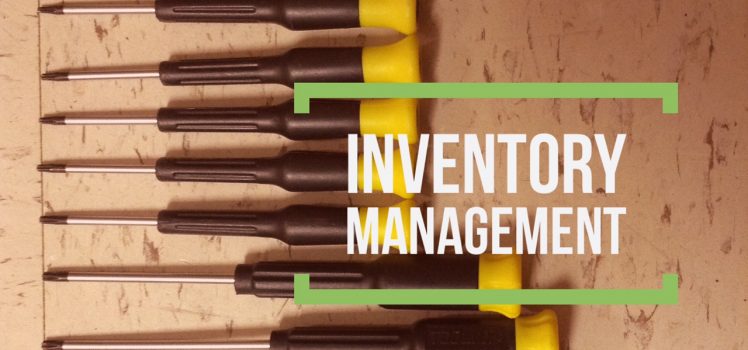 picture of tools with an inventory management graphic on top of it to promote proactive inventory management