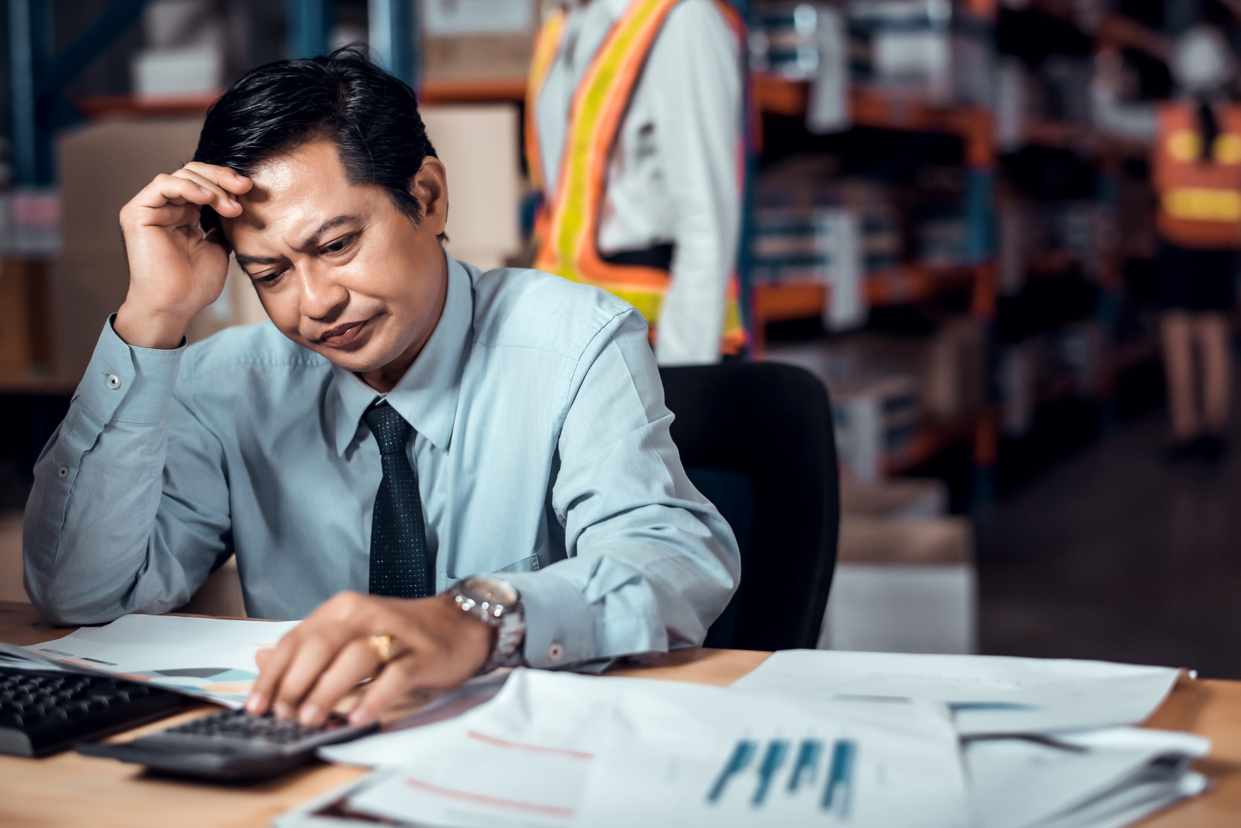 stressed worker due to lack of inventory management software solutions with rfid